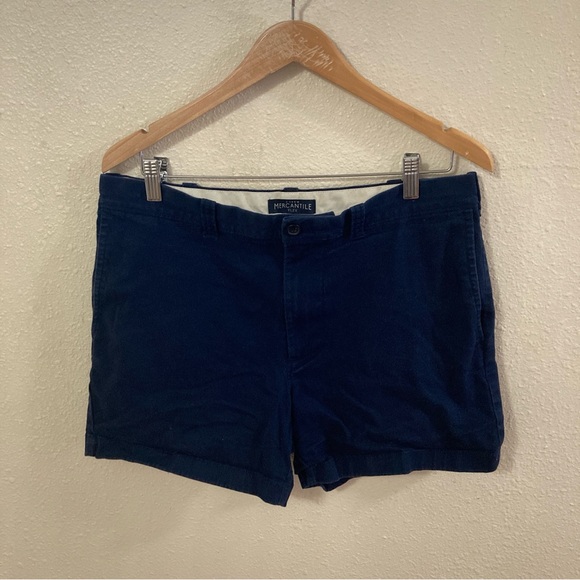 J Crew Mercantile Flex Women’s Chino Shorts Flat Front Navy Sz 33 Casual - Picture 3 of 11